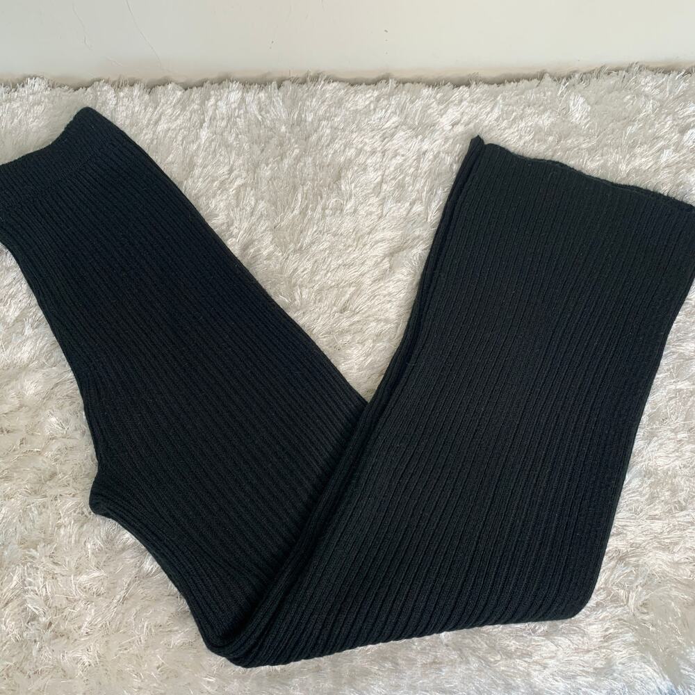 Nasty Gal Sweater Pants Loungewear Holiday Ribbed Sz Small Black